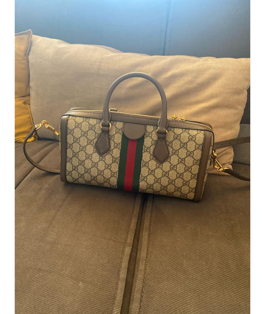 GUCCI Коричневая сумка с короткими ручками, фото 3