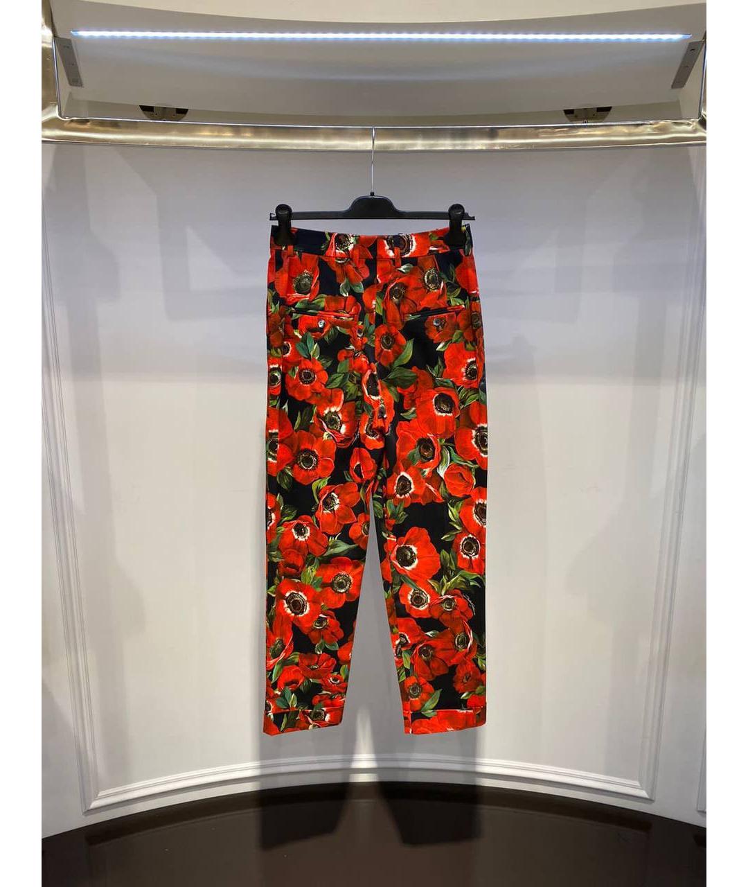 DOLCE&GABBANA Мульти прямые брюки, фото 2