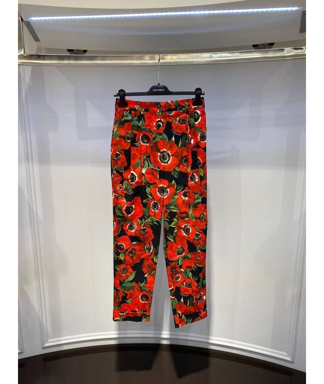 DOLCE&GABBANA Мульти прямые брюки, фото 3