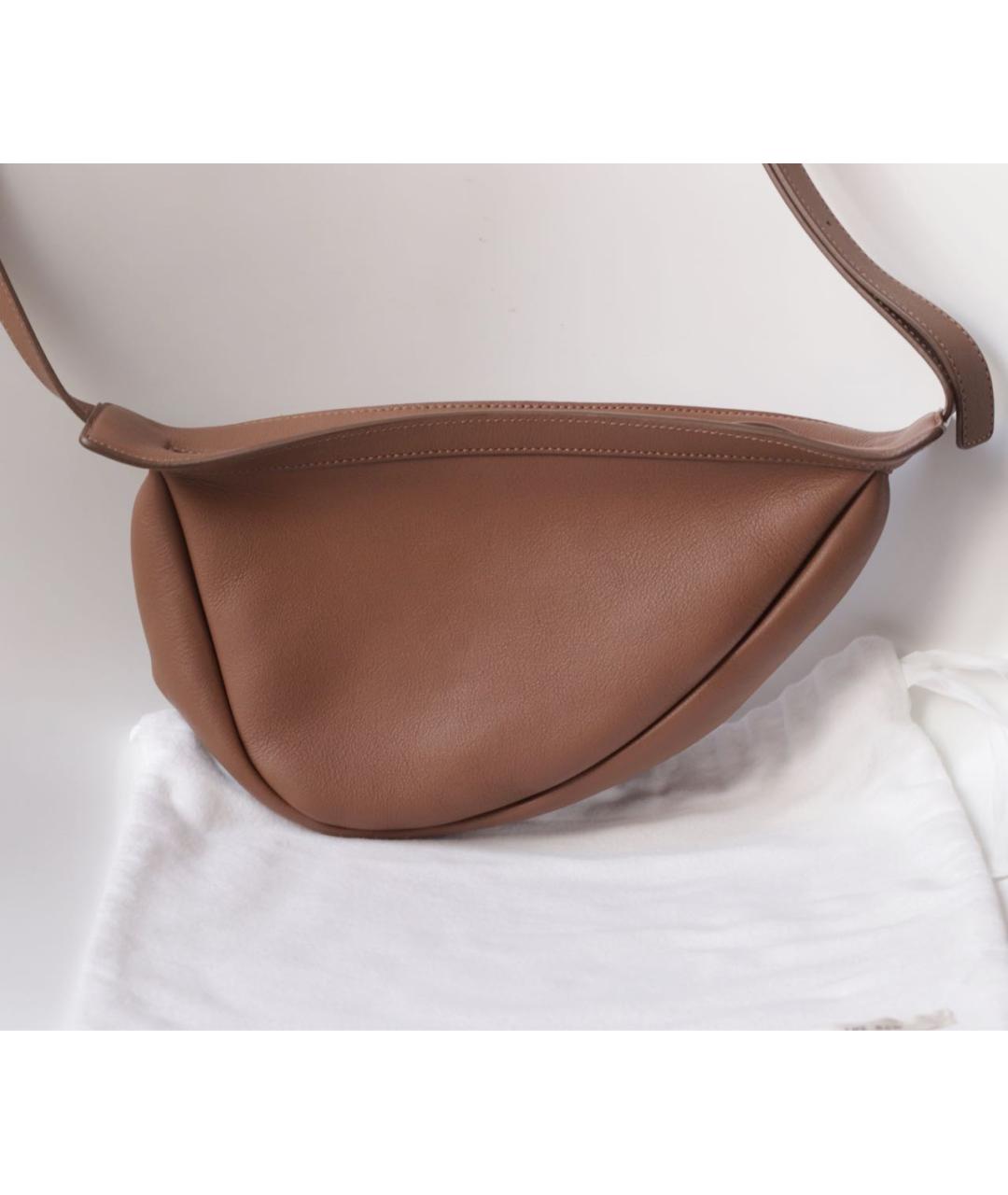 THE ROW Коричневая кожаная сумка через плечо, фото 3