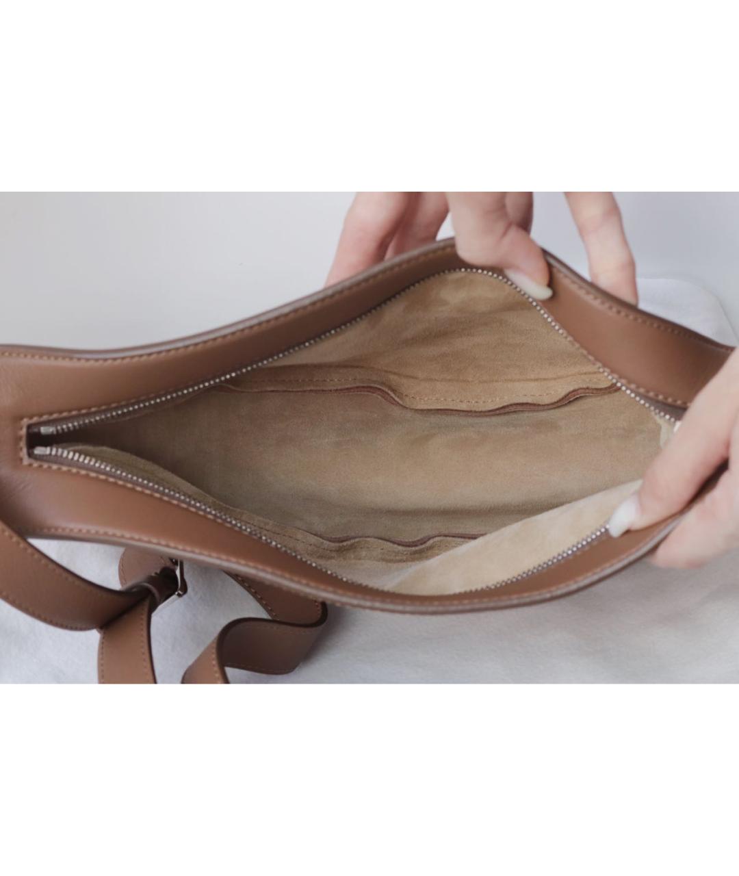 THE ROW Коричневая кожаная сумка через плечо, фото 6