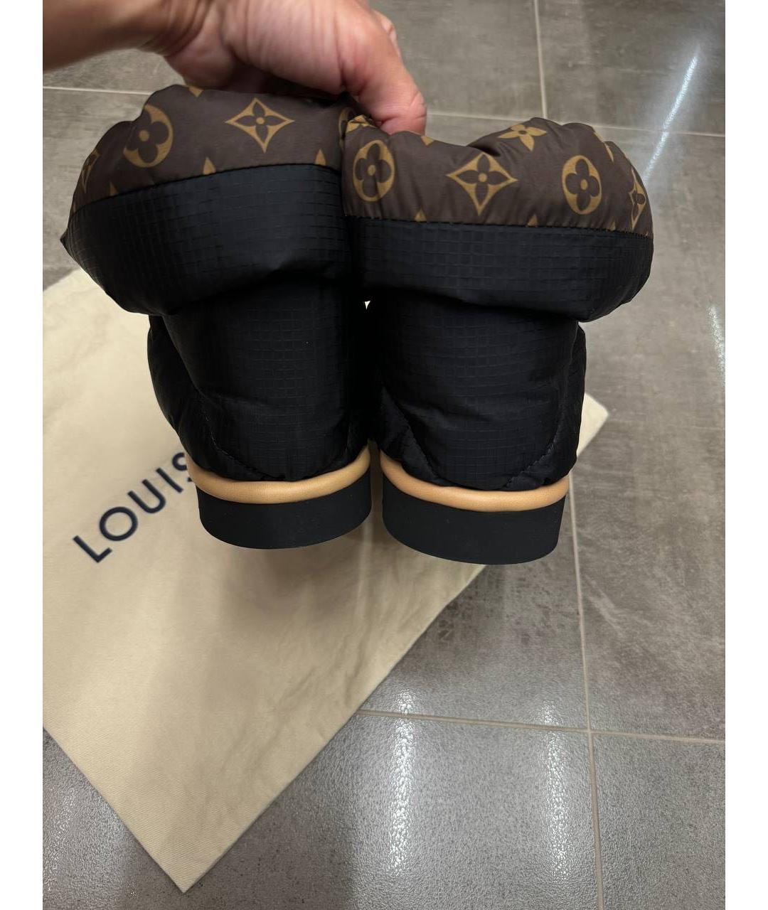 LOUIS VUITTON Черные текстильные ботинки, фото 4