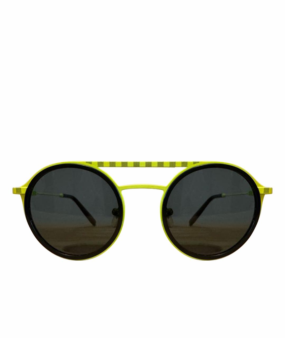 LOUIS VUITTON Желтые металлические солнцезащитные очки, фото 1
