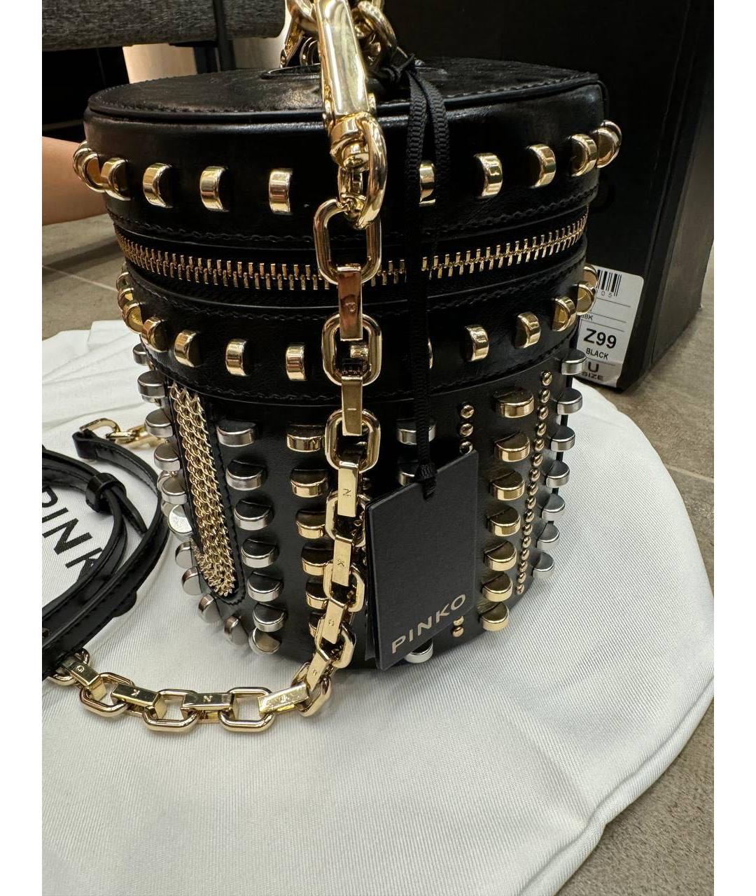 PINKO Черная сумка через плечо, фото 2