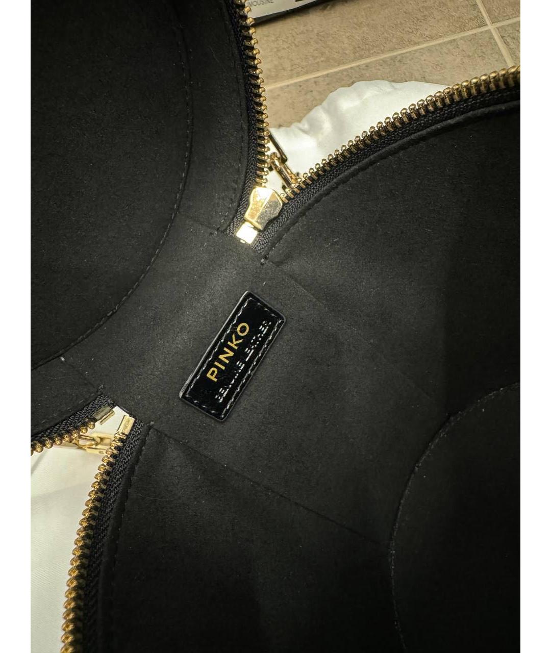 PINKO Черная сумка через плечо, фото 4
