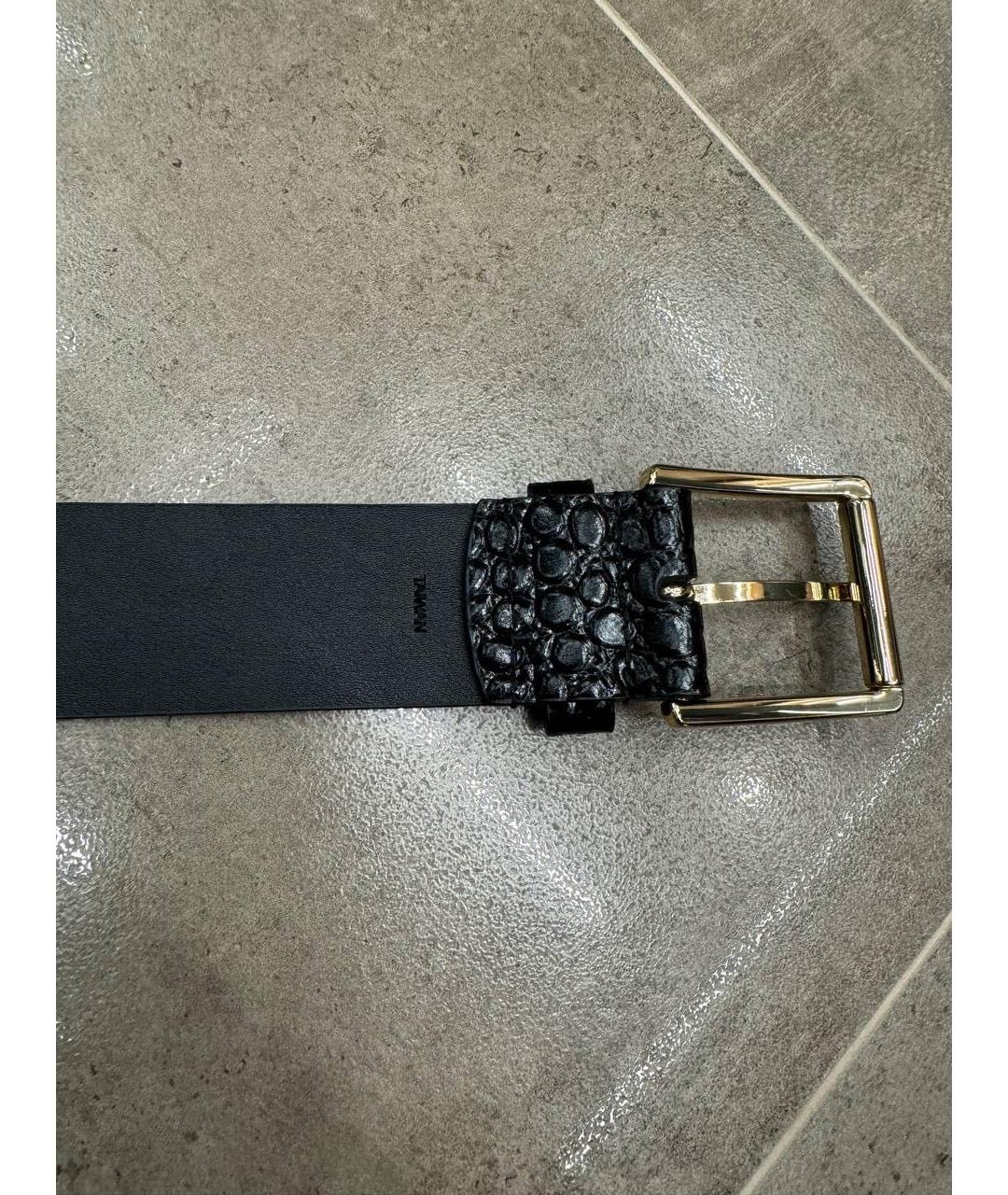MICHAEL KORS Черный кожаный ремень, фото 2