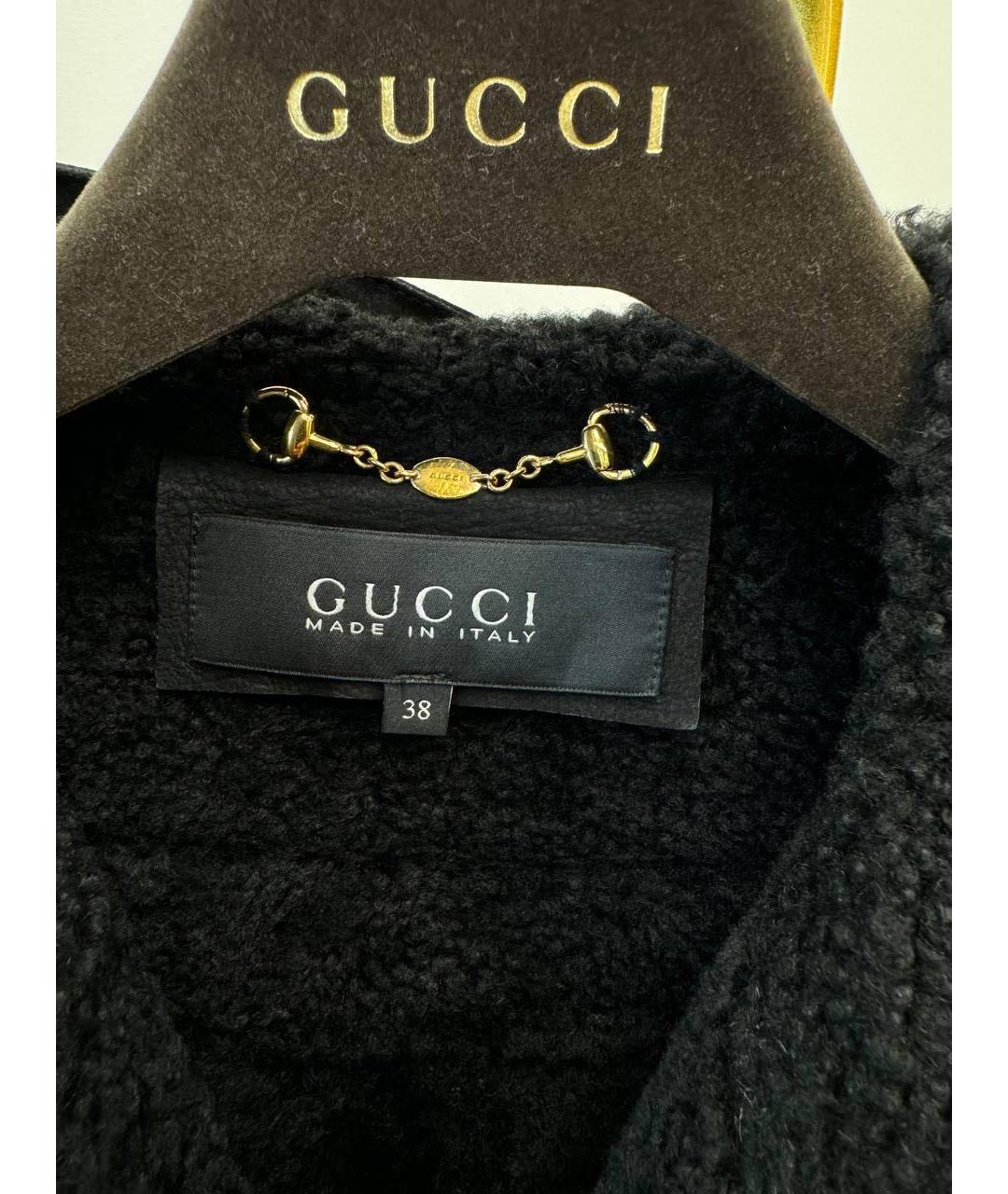 GUCCI Черная замшевая дубленка, фото 4