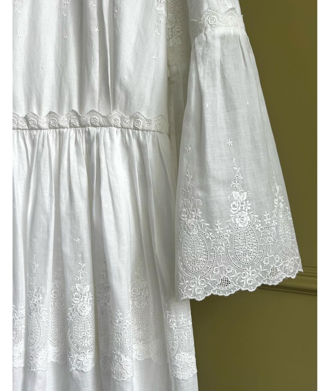 VILSHENKO Белое хлопковое повседневное платье, фото 3
