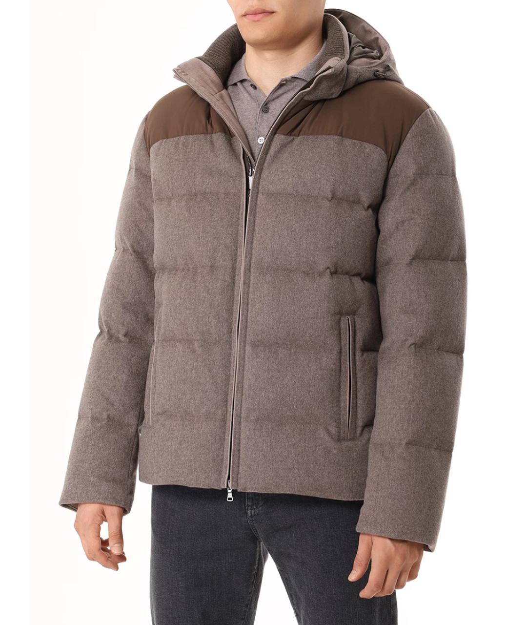 PAUL & SHARK Коричневый кашемировый пуховик, фото 4