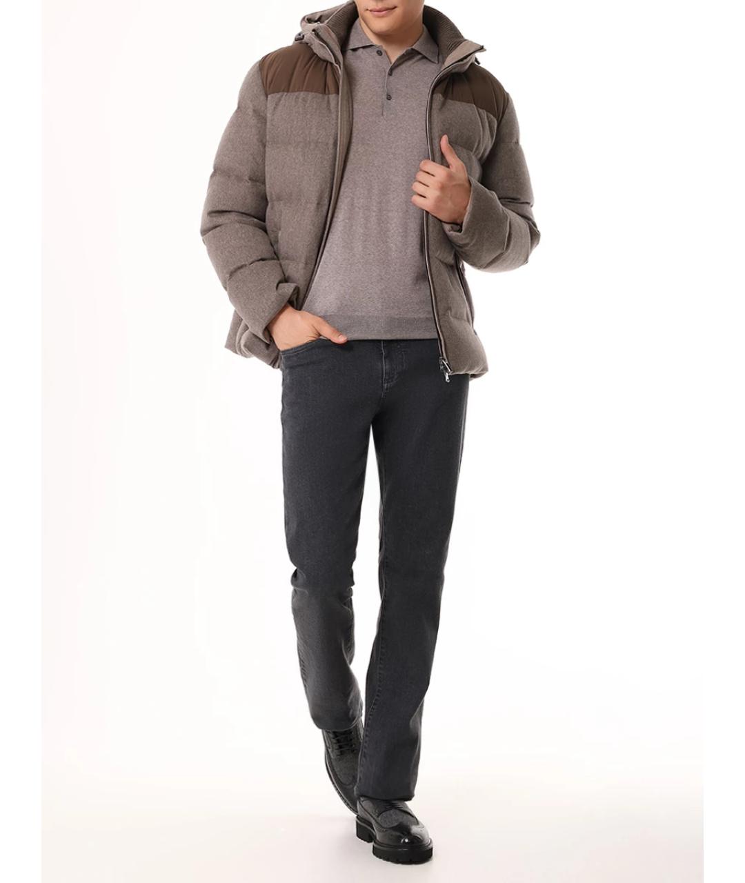 PAUL & SHARK Коричневый кашемировый пуховик, фото 2