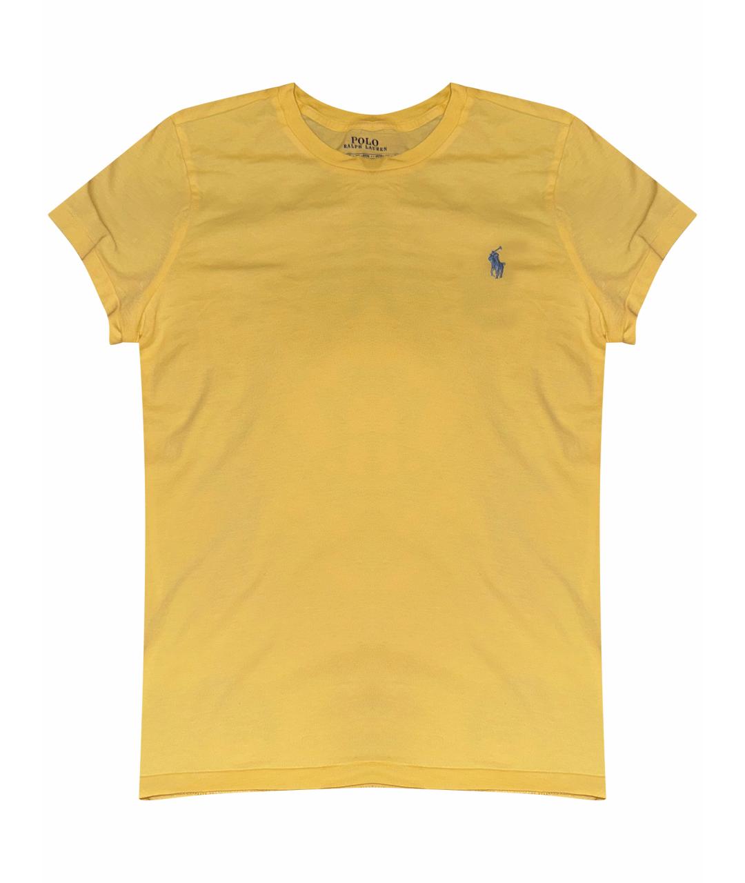 POLO RALPH LAUREN Желтая хлопковая футболка, фото 1