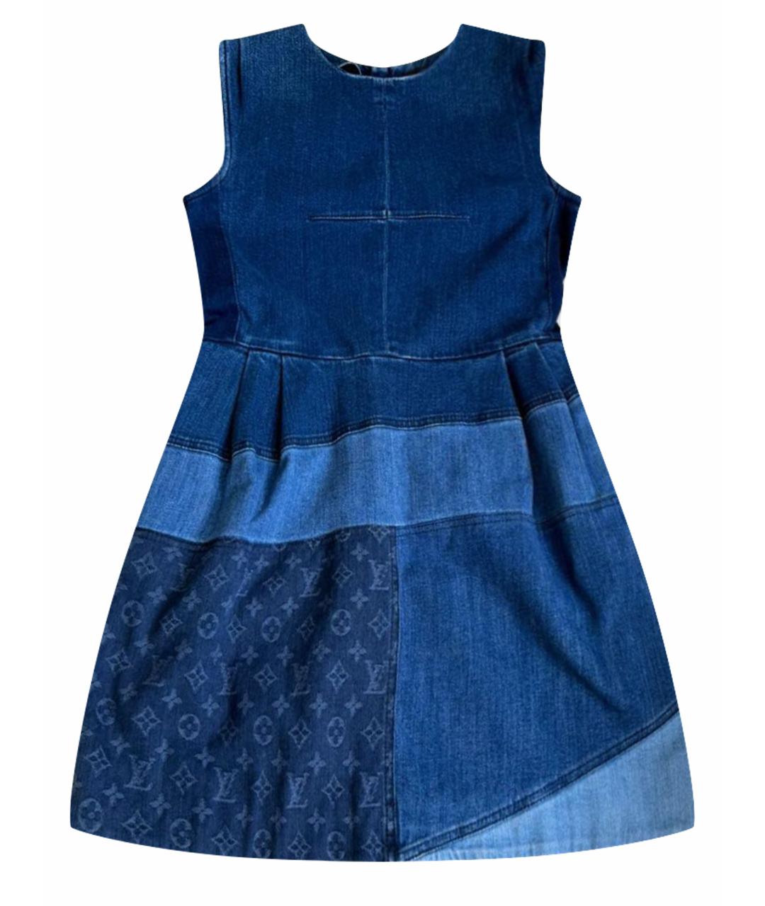 LOUIS VUITTON Синее деним повседневное платье, фото 1