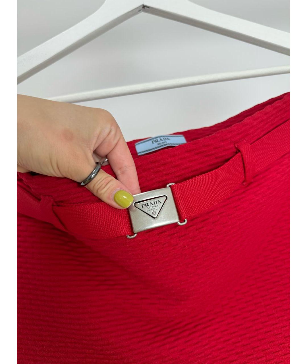 PRADA Красная юбка-шорты, фото 3