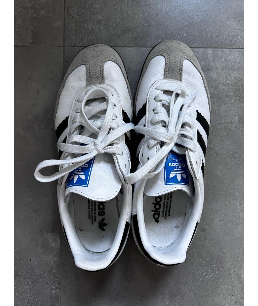 ADIDAS Белые кожаные кроссовки, фото 2