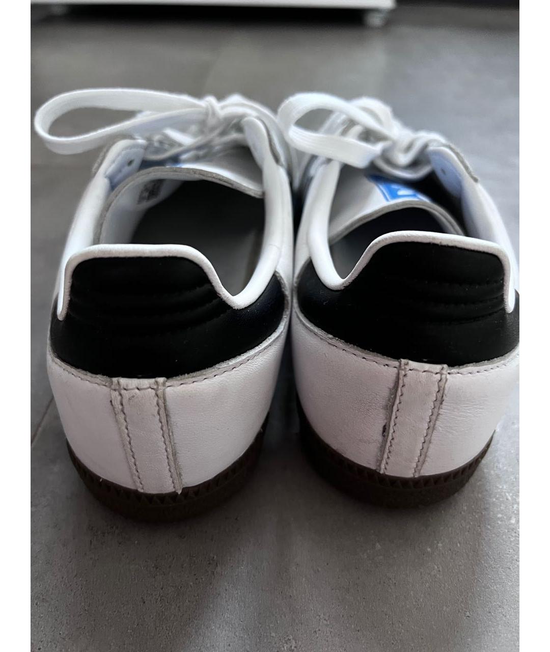 ADIDAS Белые кожаные кроссовки, фото 4
