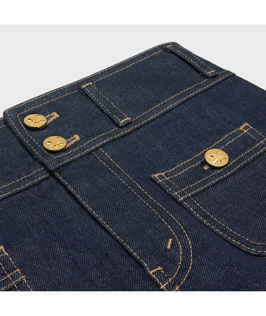CELINE Синие прямые джинсы, фото 3