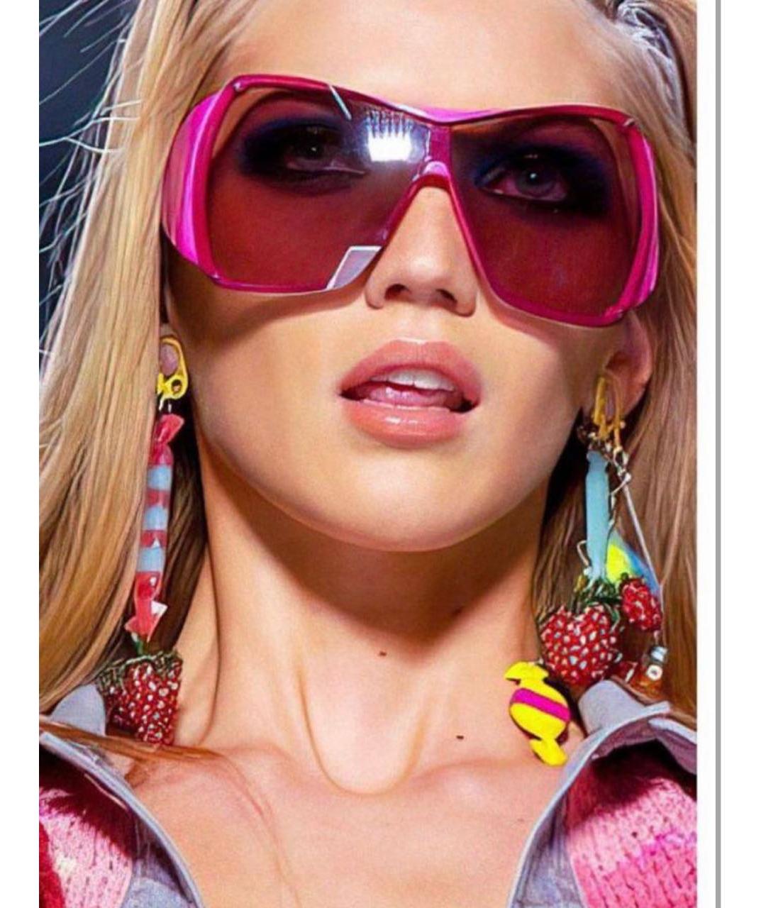 CHRISTIAN DIOR Розовые пластиковые солнцезащитные очки, фото 5