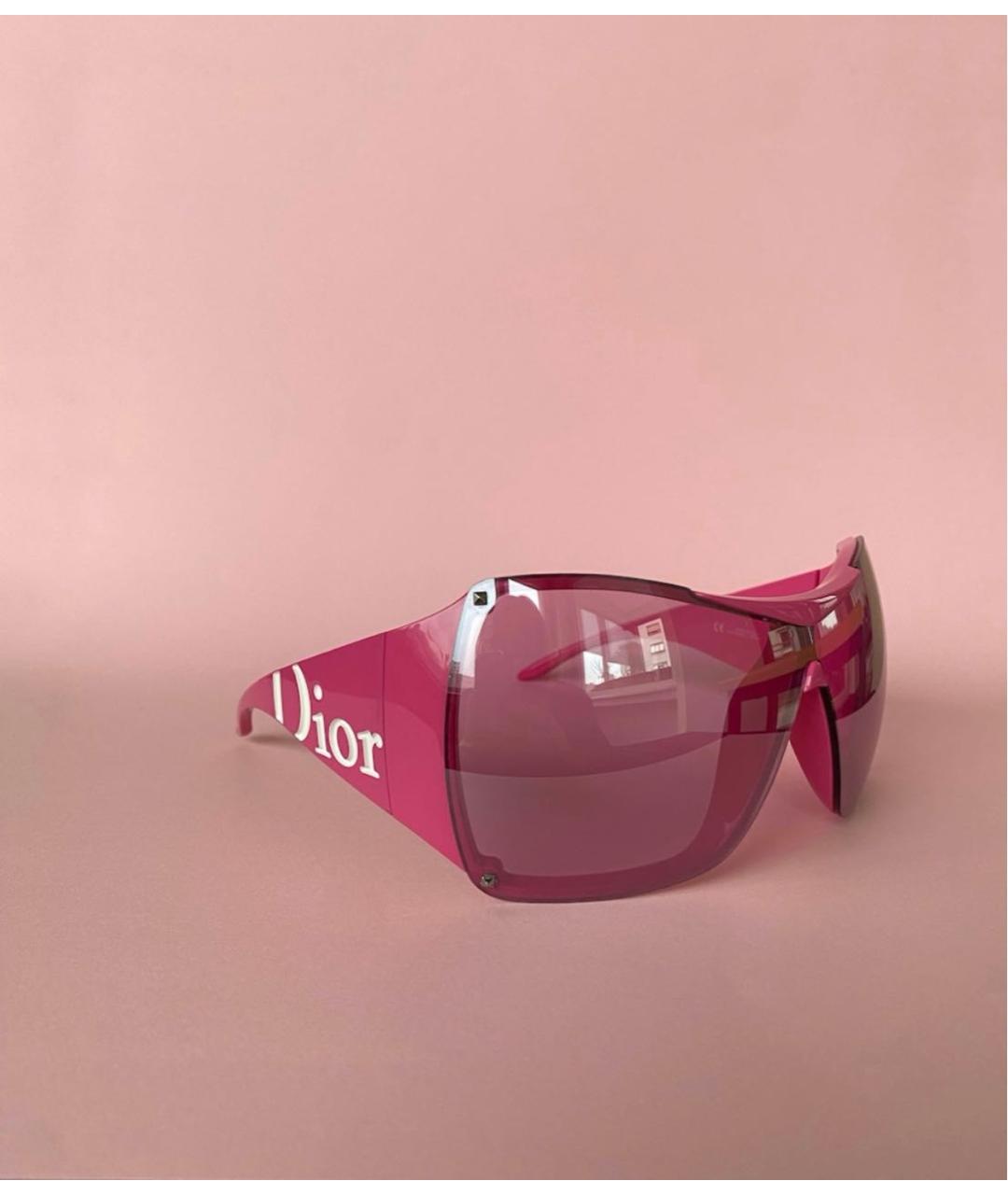 CHRISTIAN DIOR Розовые пластиковые солнцезащитные очки, фото 2
