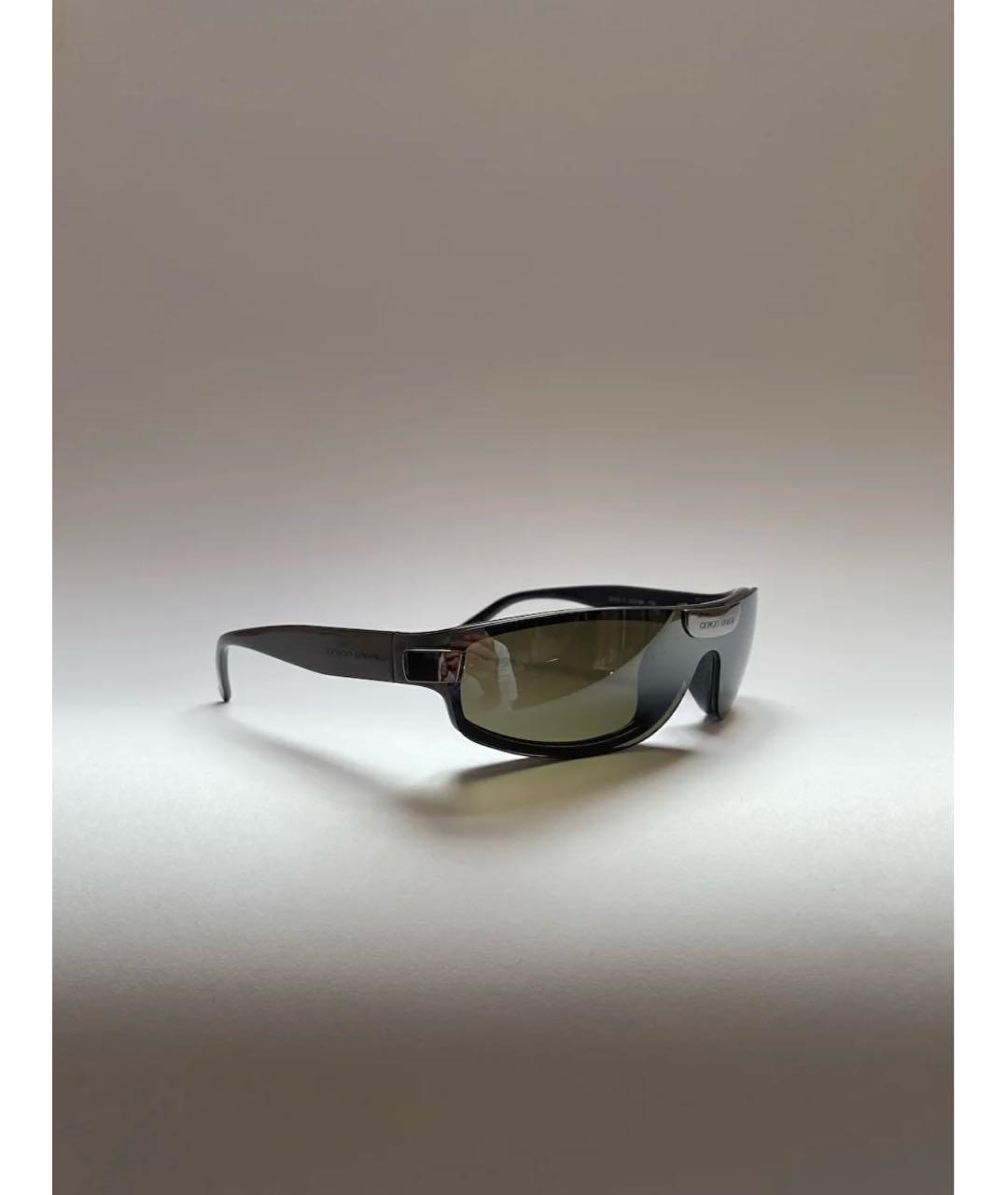 GIORGIO ARMANI Антрацитовые пластиковые солнцезащитные очки, фото 2