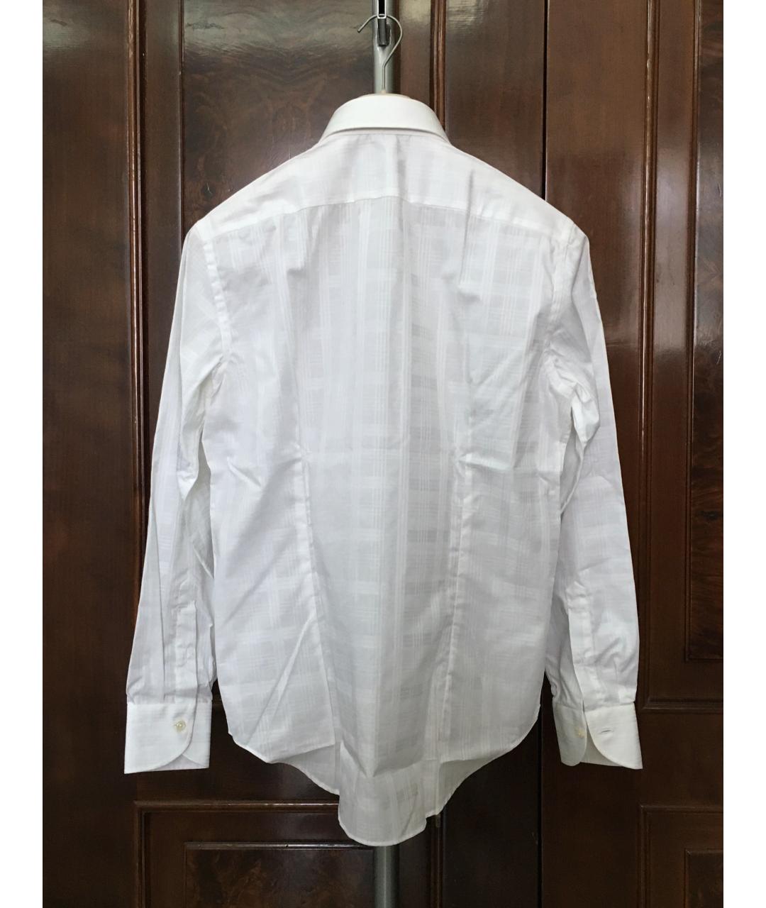 EMANUEL UNGARO Белая хлопковая классическая рубашка, фото 2