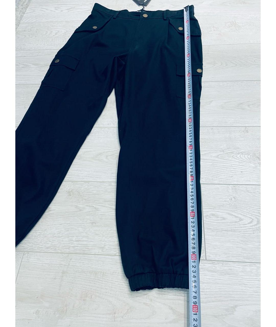 KARL LAGERFELD Черные хлопковые брюки широкие, фото 8