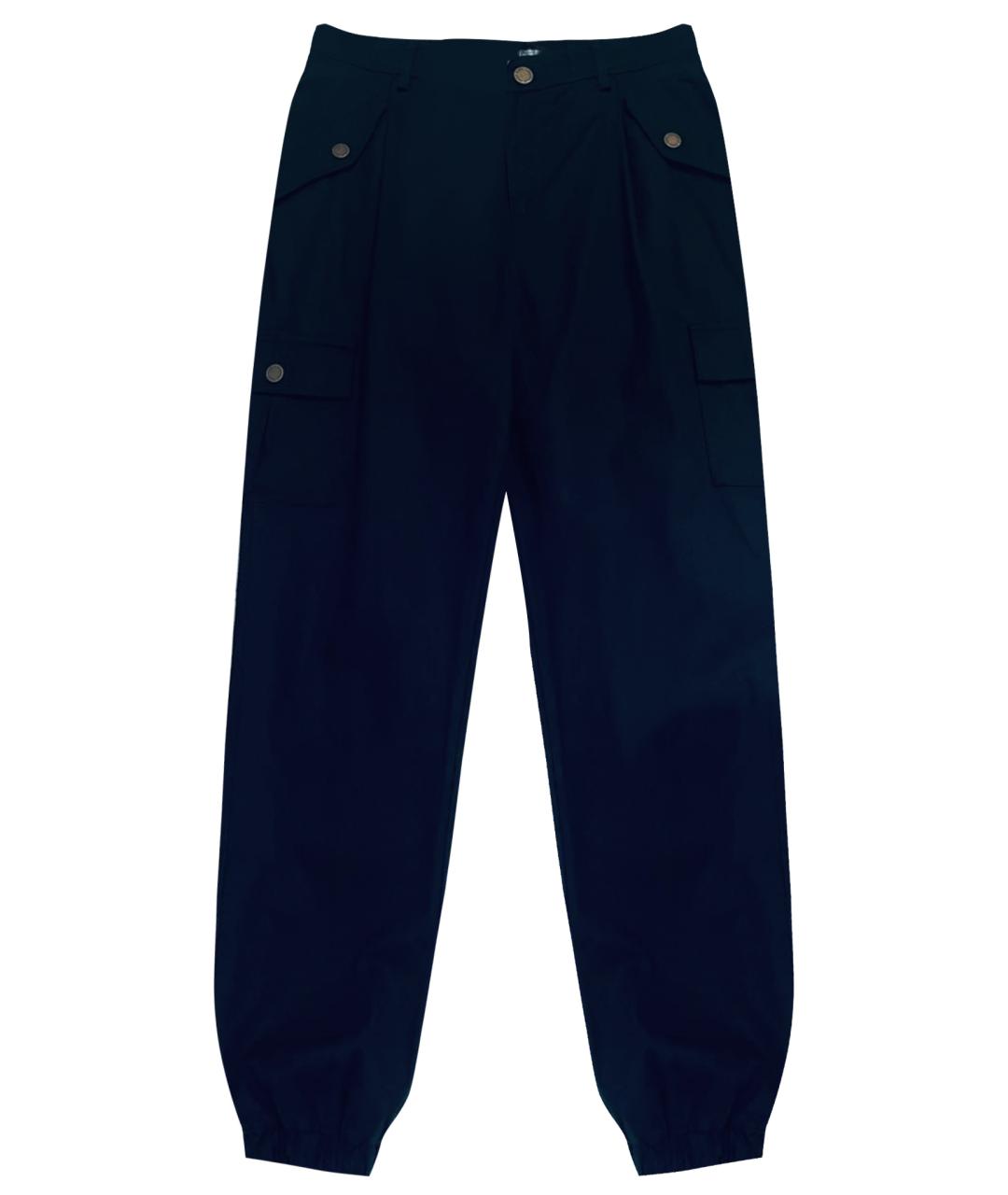 KARL LAGERFELD Черные хлопковые брюки широкие, фото 1