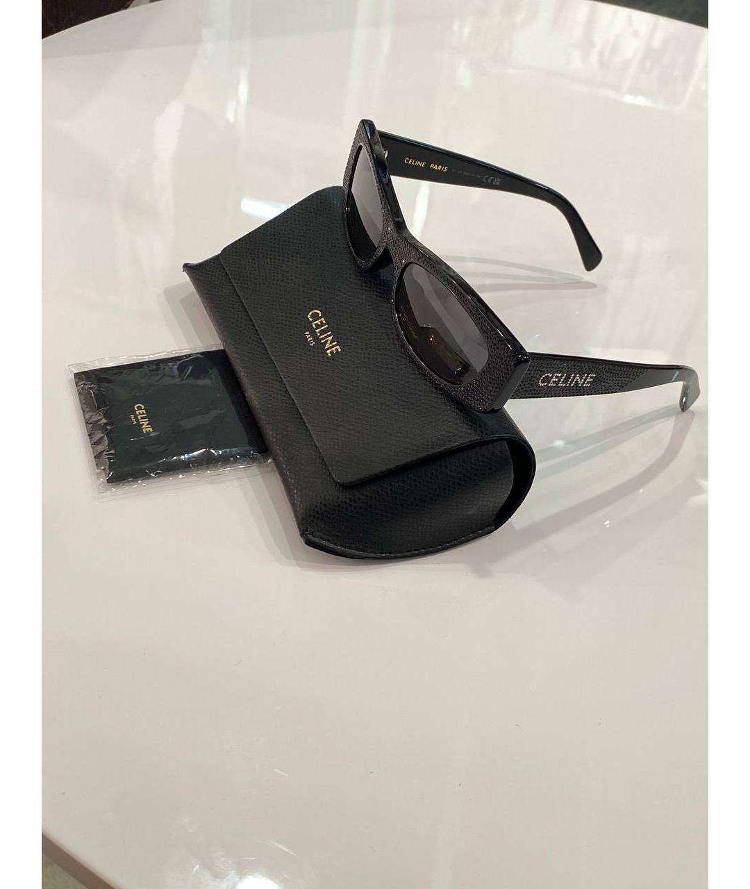 CELINE Черные пластиковые солнцезащитные очки, фото 3
