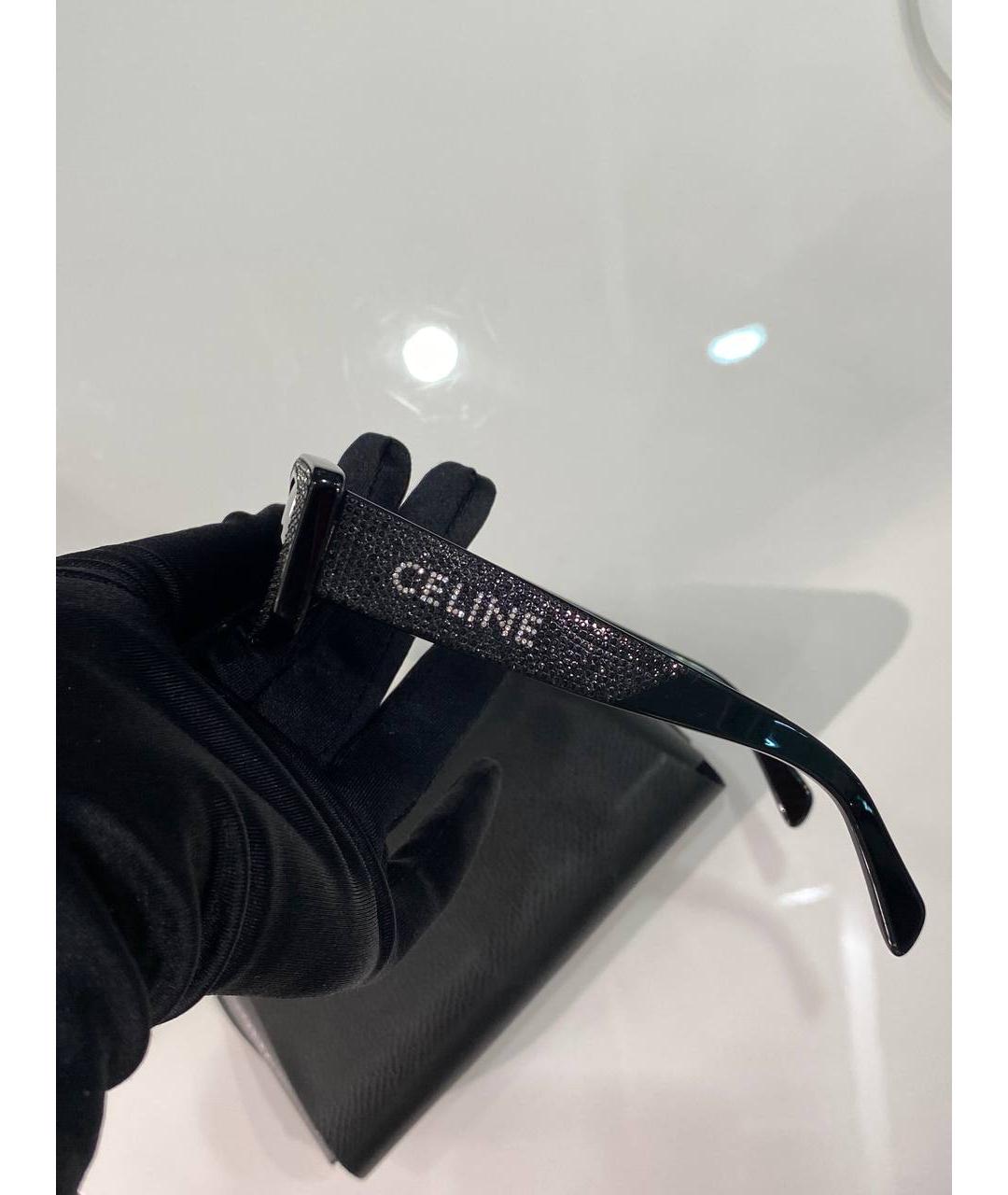 CELINE Черные пластиковые солнцезащитные очки, фото 4