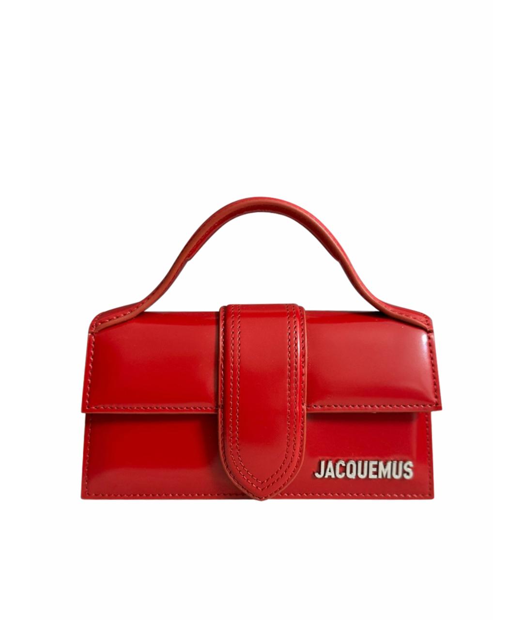 JACQUEMUS Красная кожаная сумка через плечо, фото 1