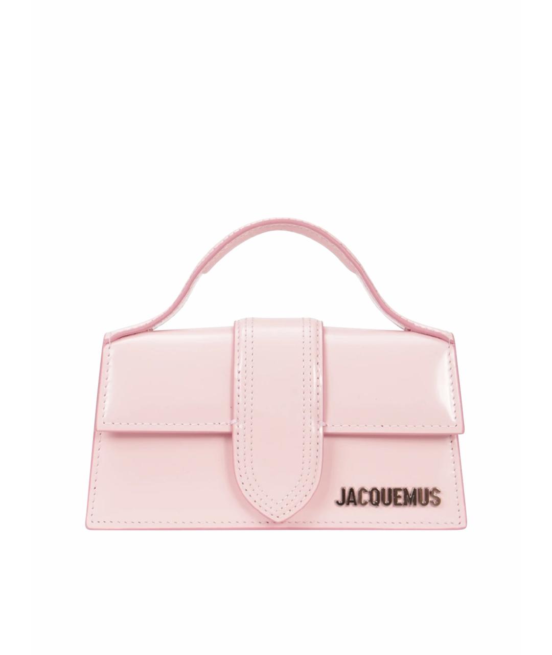 JACQUEMUS Розовая кожаная сумка через плечо, фото 1