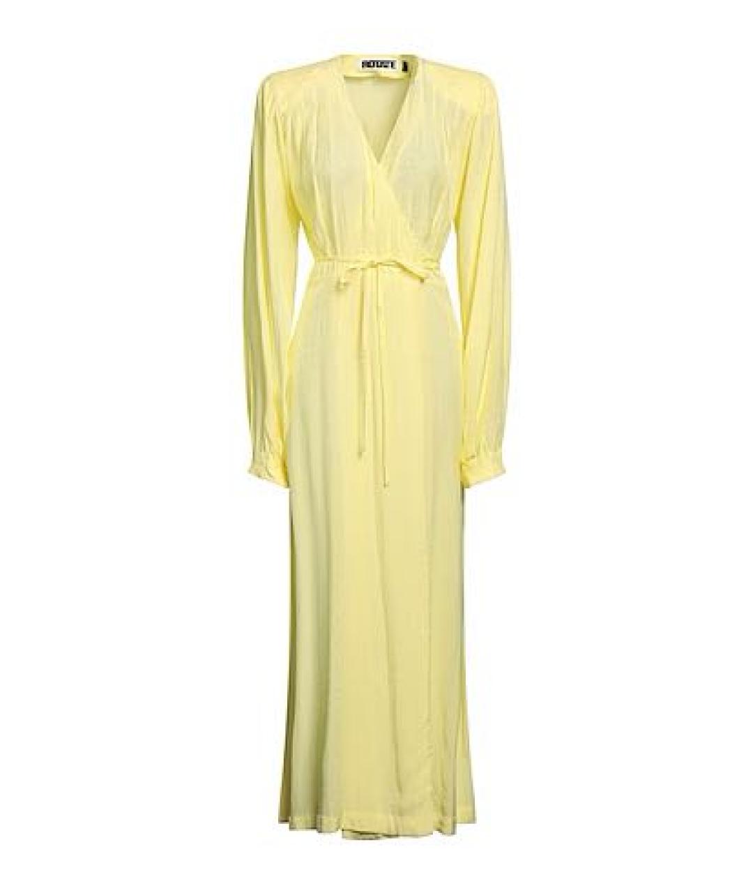 ROTATE Желтое вискозное повседневное платье, фото 1