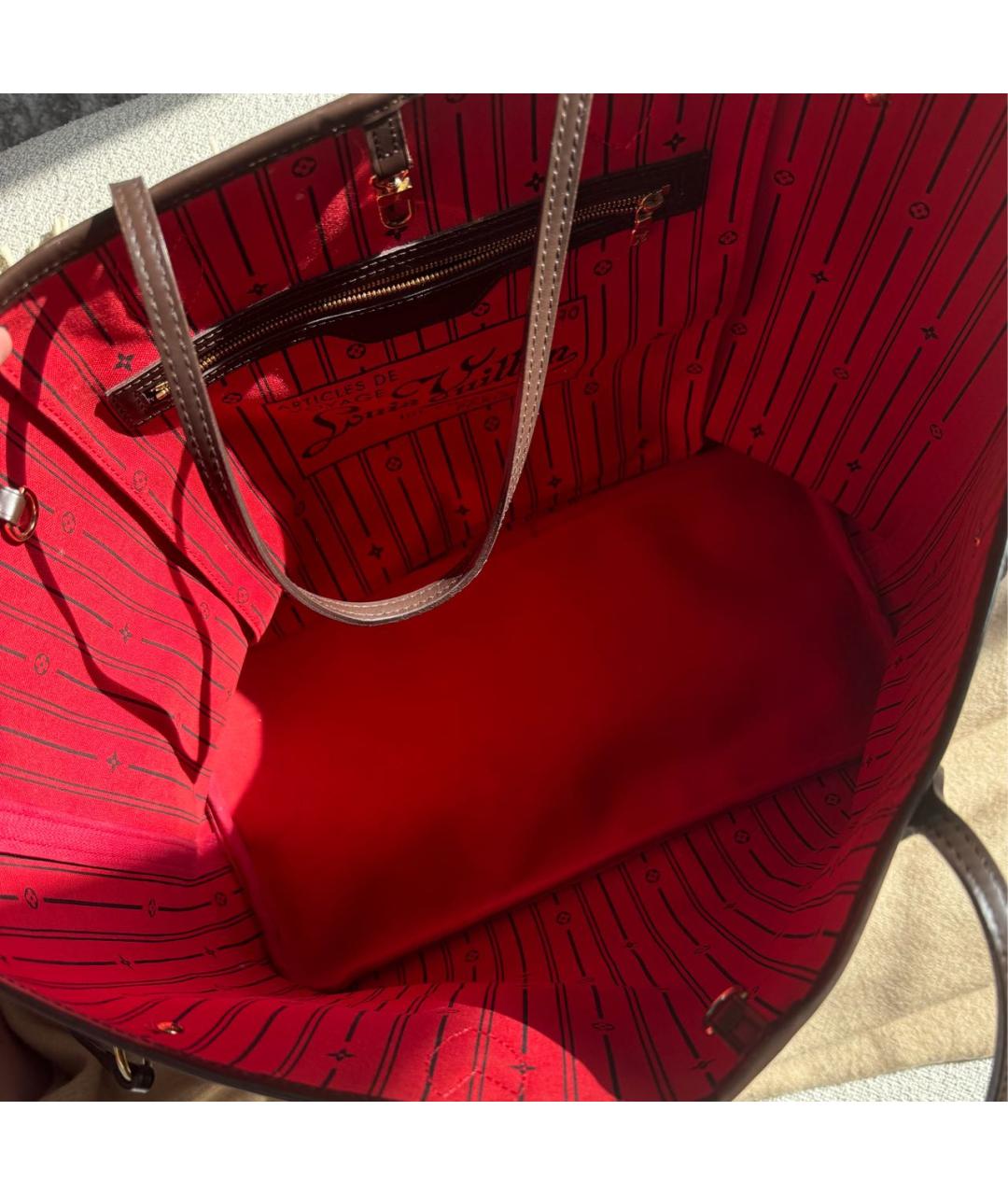 LOUIS VUITTON Коричневая сумка тоут, фото 6