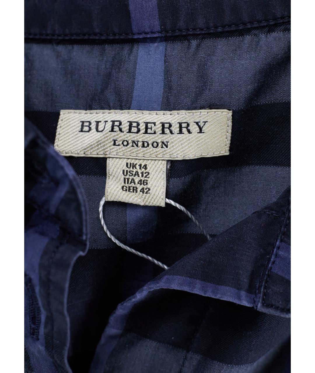 BURBERRY Черная хлопковая классическая рубашка, фото 3