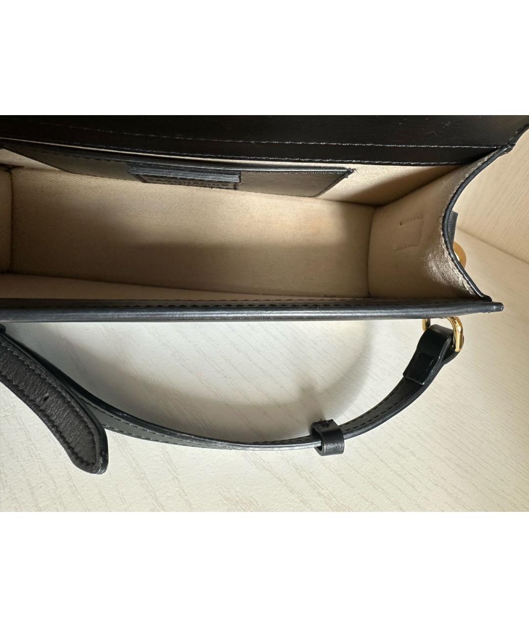 JACQUEMUS Черная кожаная сумка через плечо, фото 4