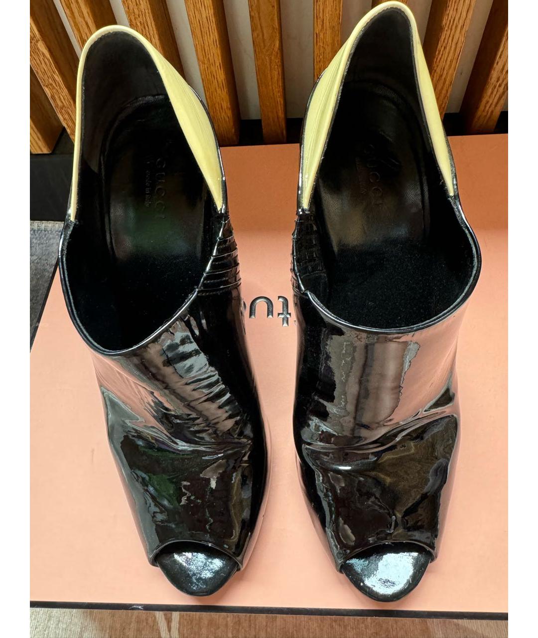 GUCCI Черные туфли из лакированной кожи, фото 2