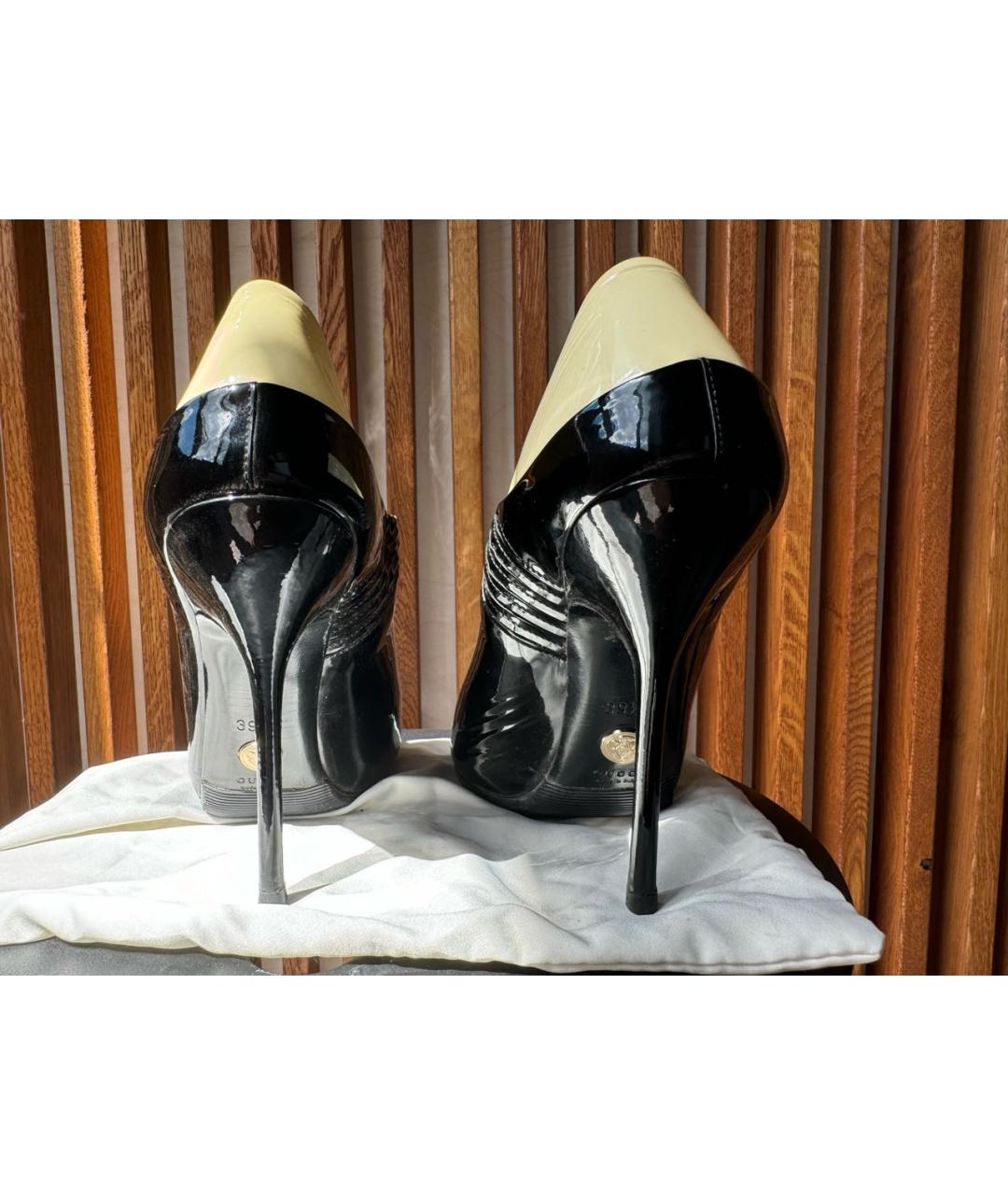 GUCCI Черные туфли из лакированной кожи, фото 4