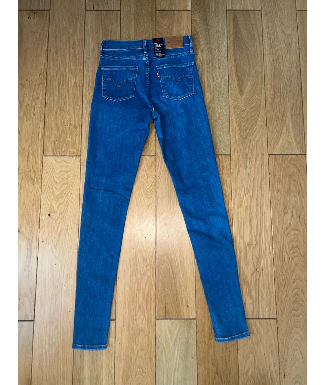 LEVI'S Голубые хлопко-полиэстеровые джинсы слим, фото 2