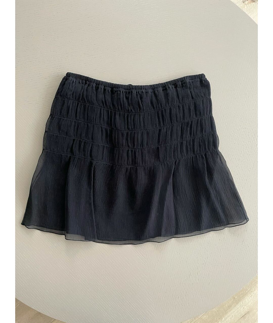 CHLOE Черная шелковая юбка мини, фото 2