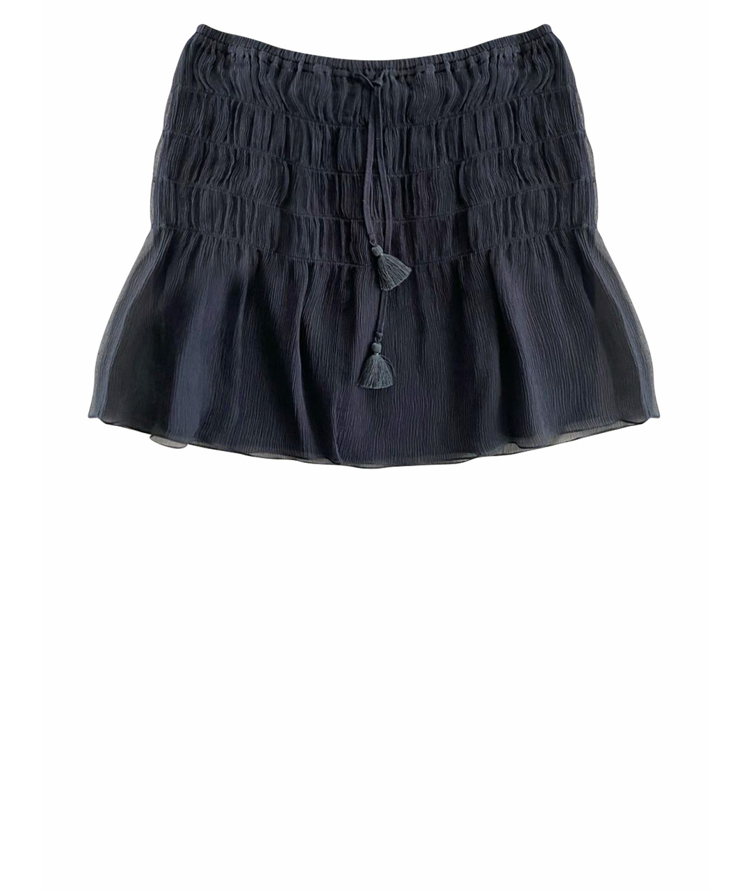 CHLOE Черная шелковая юбка мини, фото 1