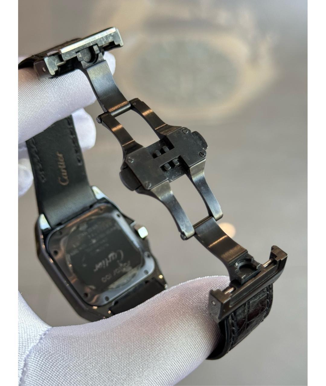 CARTIER Черные керамические часы, фото 5