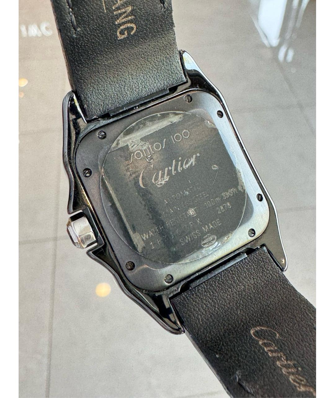 CARTIER Черные керамические часы, фото 4
