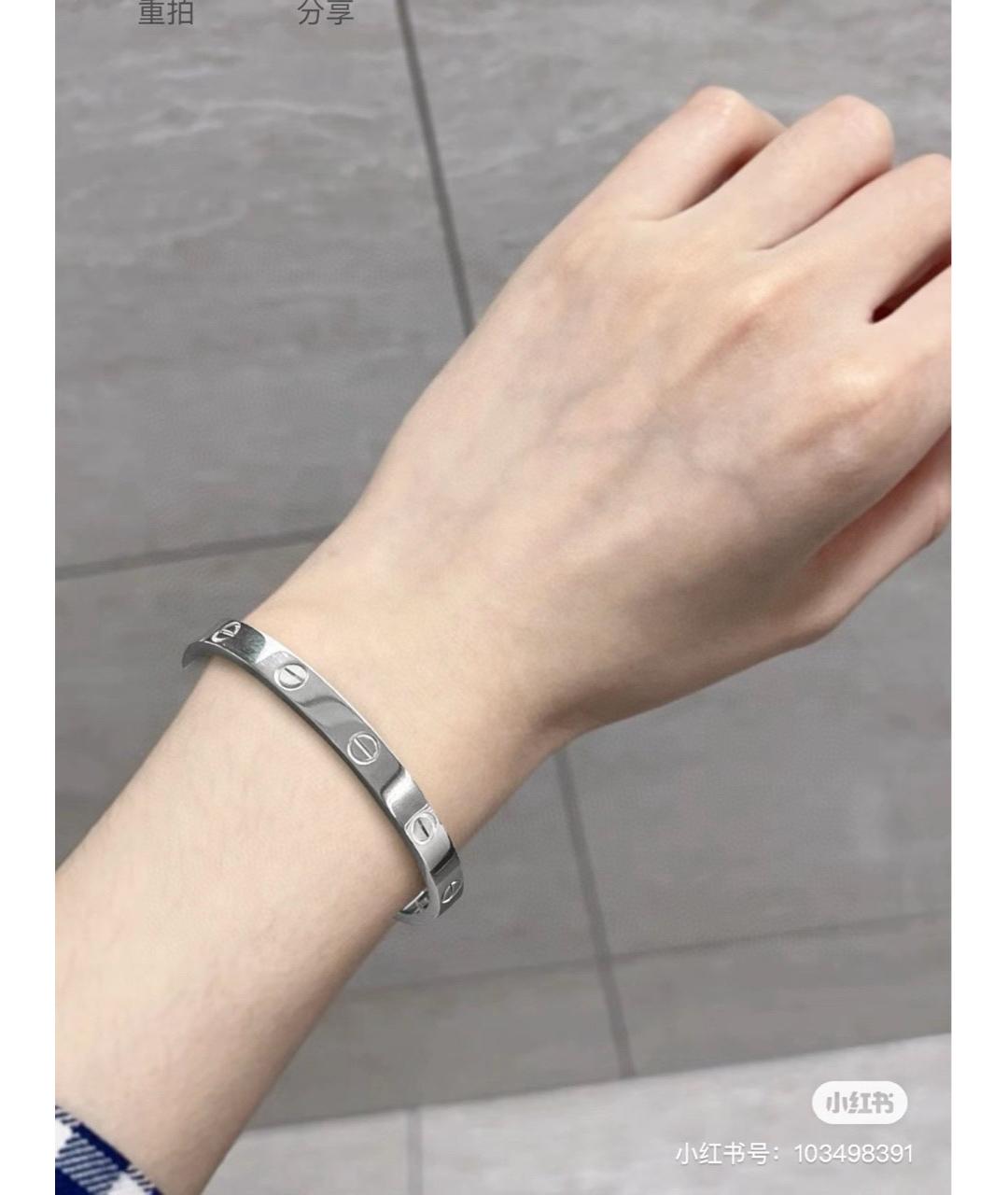 CARTIER Серебрянный браслет из белого золота, фото 6