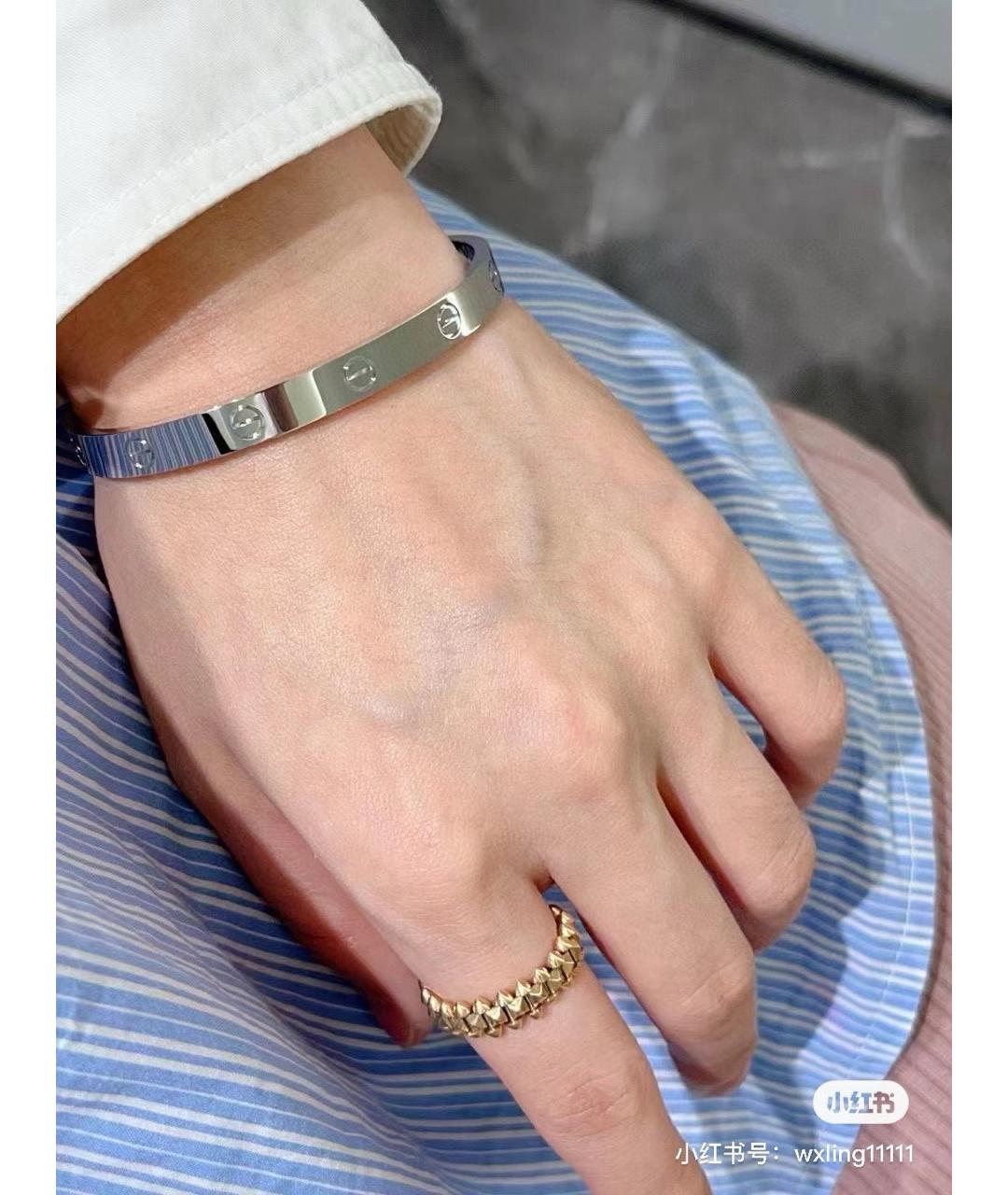 CARTIER Серебрянный браслет из белого золота, фото 5