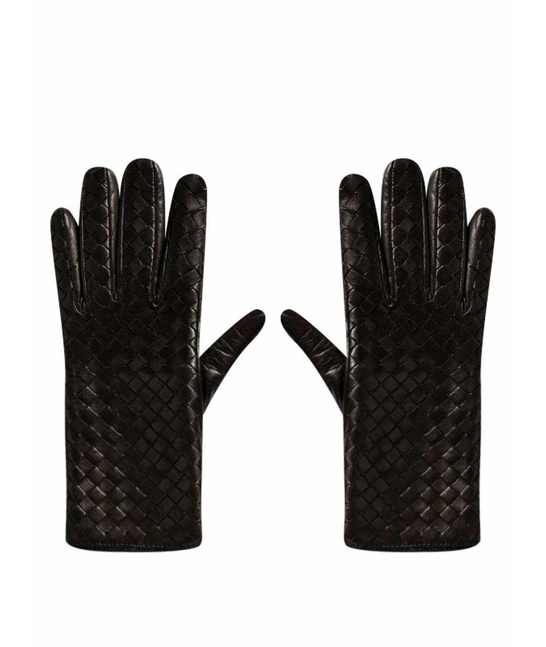 BOTTEGA VENETA Черные перчатки, фото 1