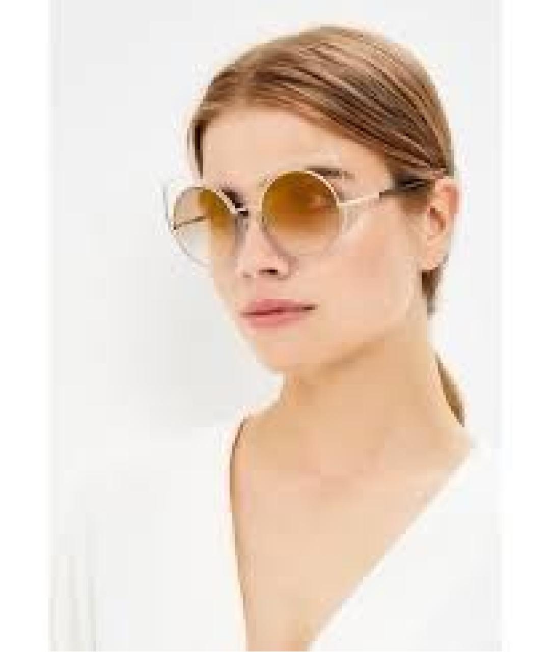 MARC JACOBS Золотые металлические солнцезащитные очки, фото 5
