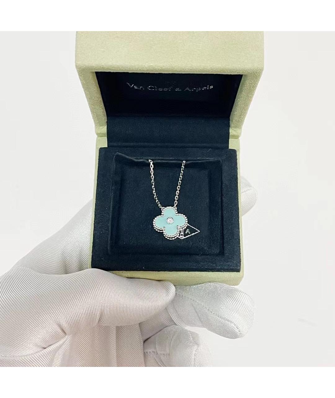 VAN CLEEF & ARPELS Голубое колье из белого золота, фото 6