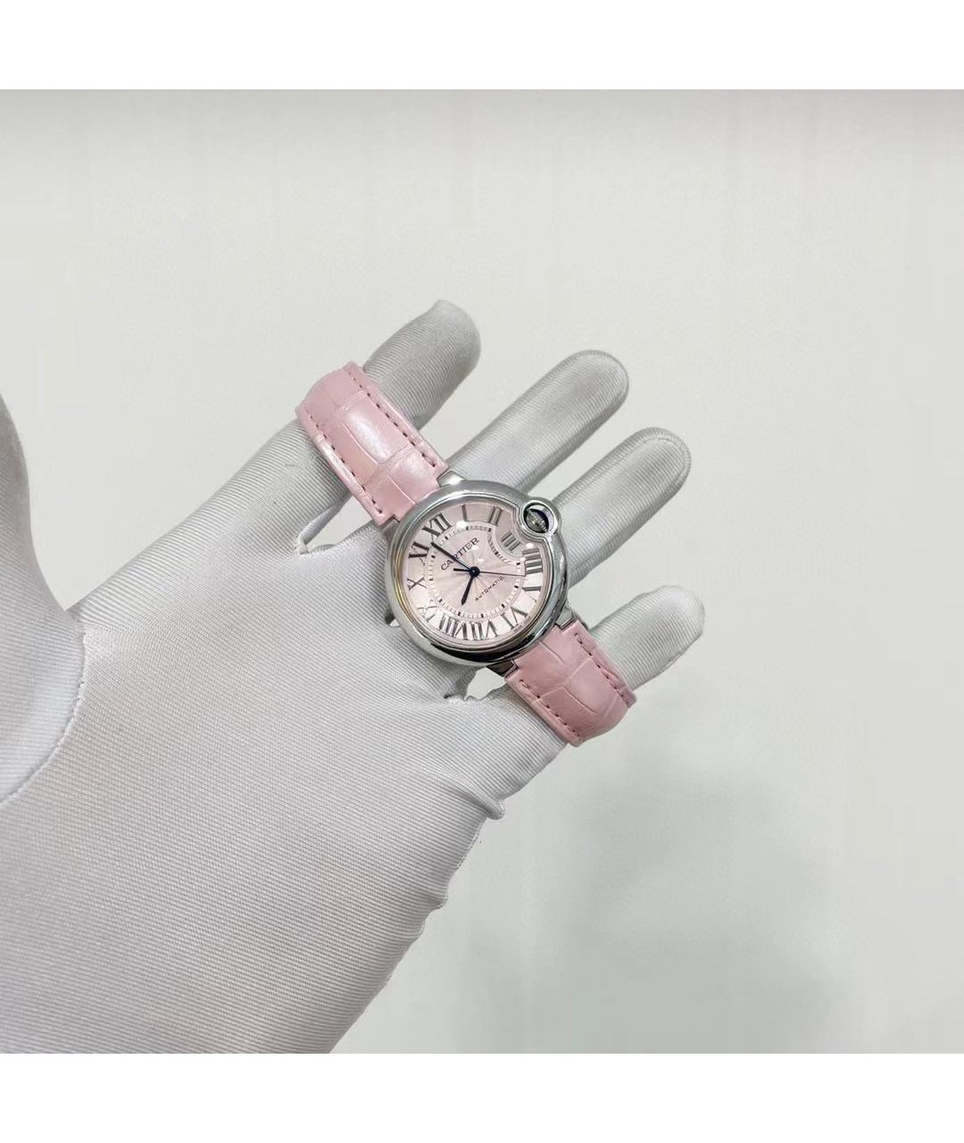 CARTIER Розовые металлические часы, фото 5