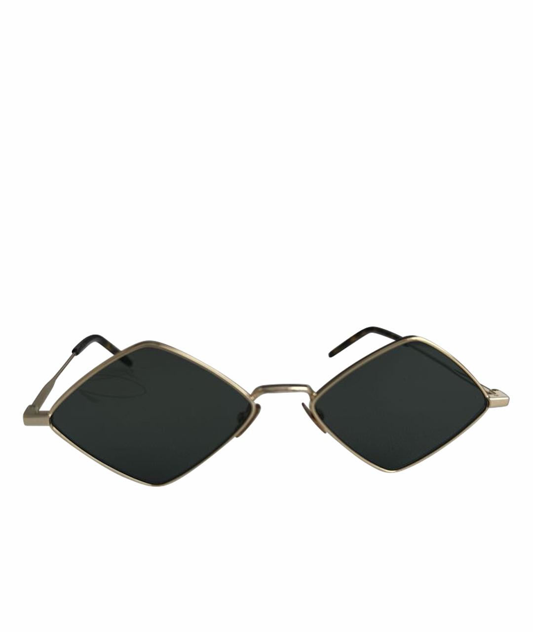SAINT LAURENT Черные металлические солнцезащитные очки, фото 1