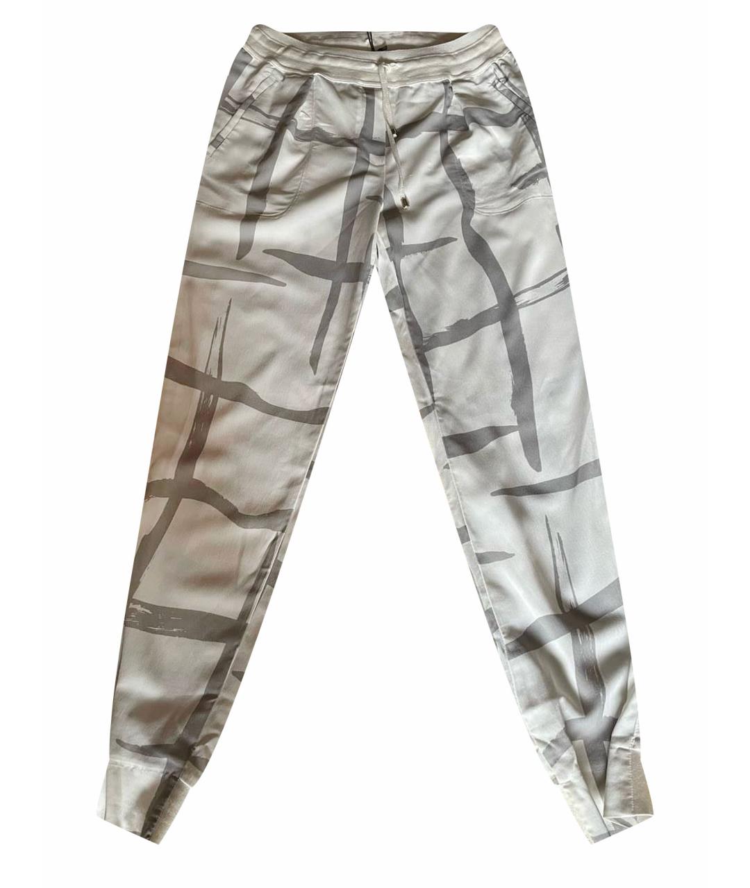LORENA ANTONIAZZI Белые вискозные брюки узкие, фото 1
