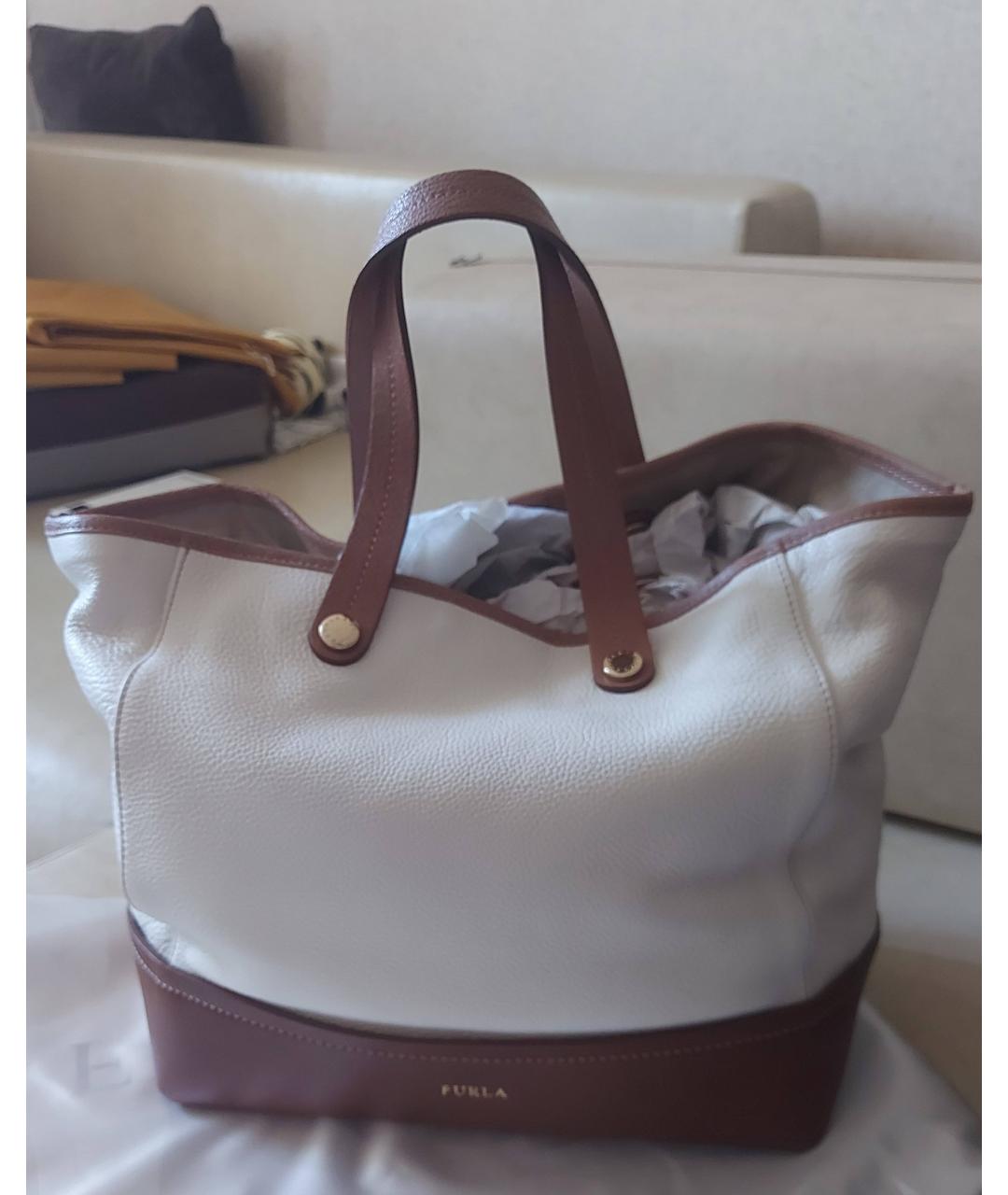 FURLA Бежевая сумка тоут, фото 5